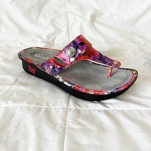 Alegria Carina Iris Leather Floral Sandals size 41, 10.5